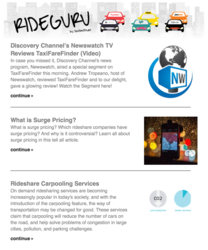 RideGuru newsletter